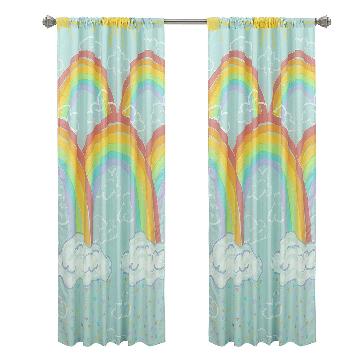 Kidz Mix Rainbow Clouds Window Panel Pair Pay With Paypal Cheap Online