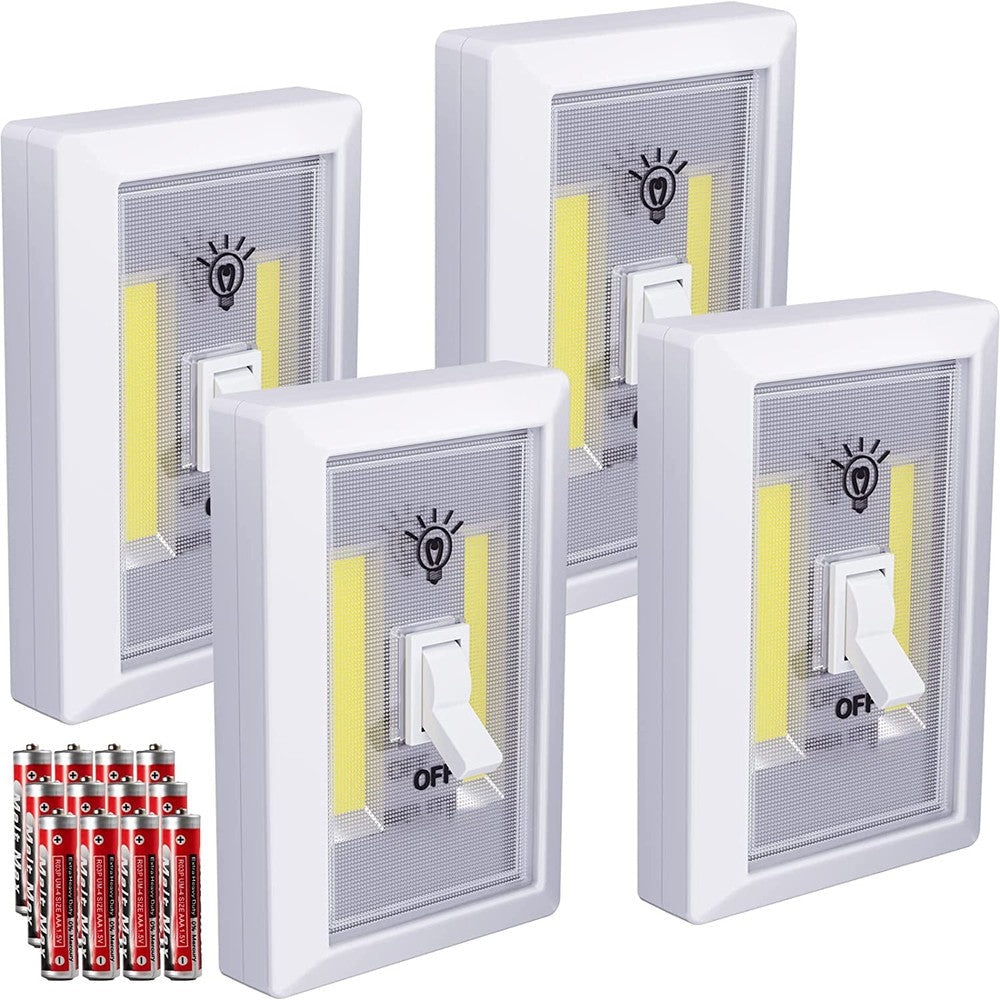 4-Pack: Stick On Wireless LED Light Switch Free Shipping Cheap Real