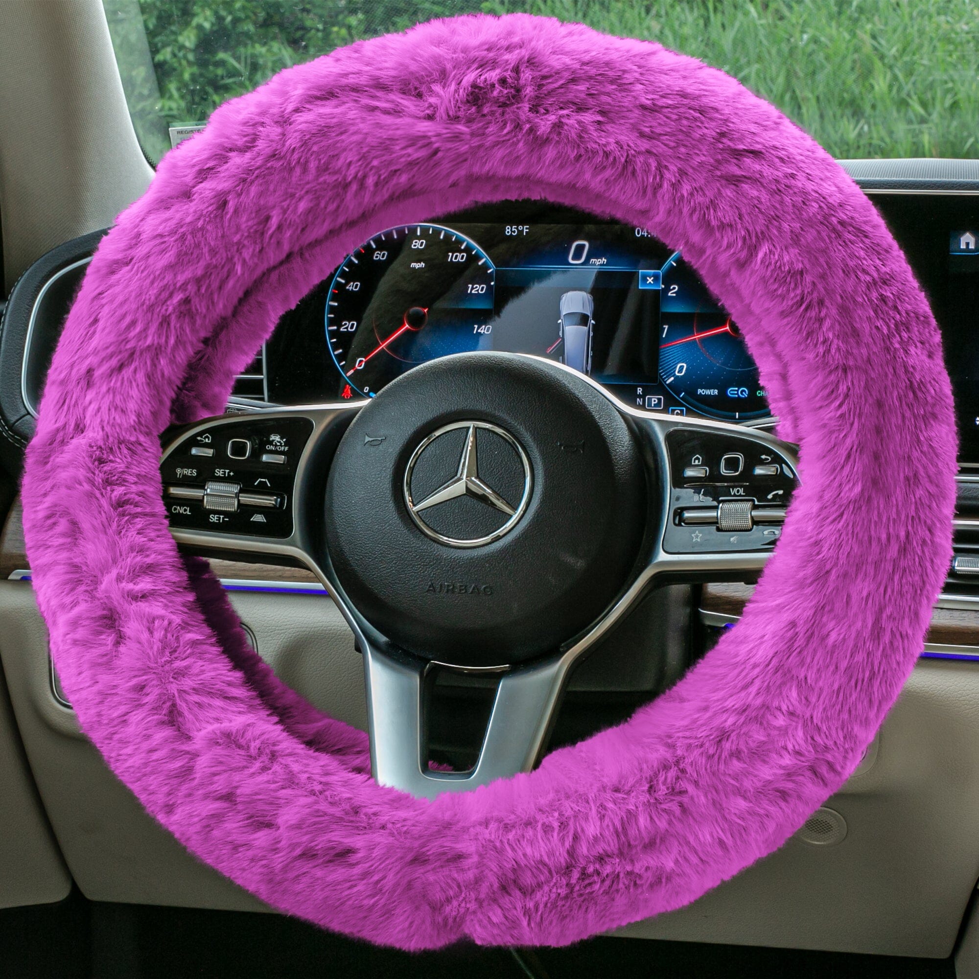 Doe16 Faux Rabbit Fur Steering Wheel Cover Outlet Choice