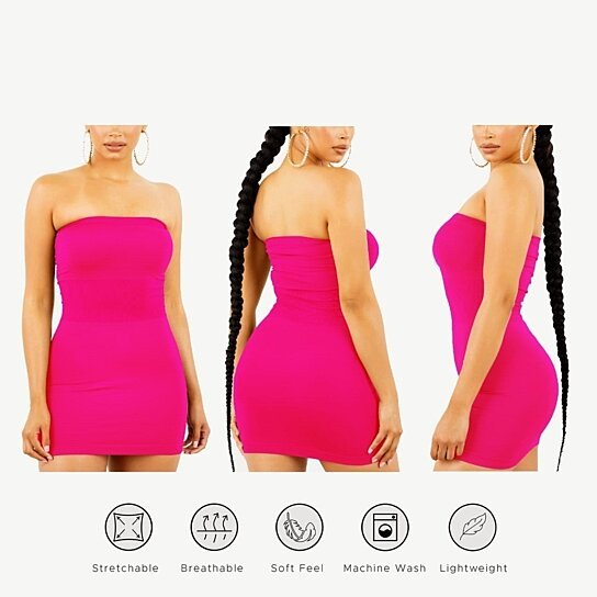 3-Pack: Women's Seamless Strapless Tube Dress Outlet Good Selling