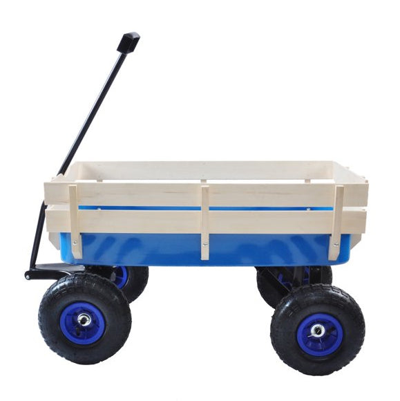 Children Outdoor Wagon All Terrain Pulling with Wood Railing Air Tires Cheap Sale Manchester Great Sale