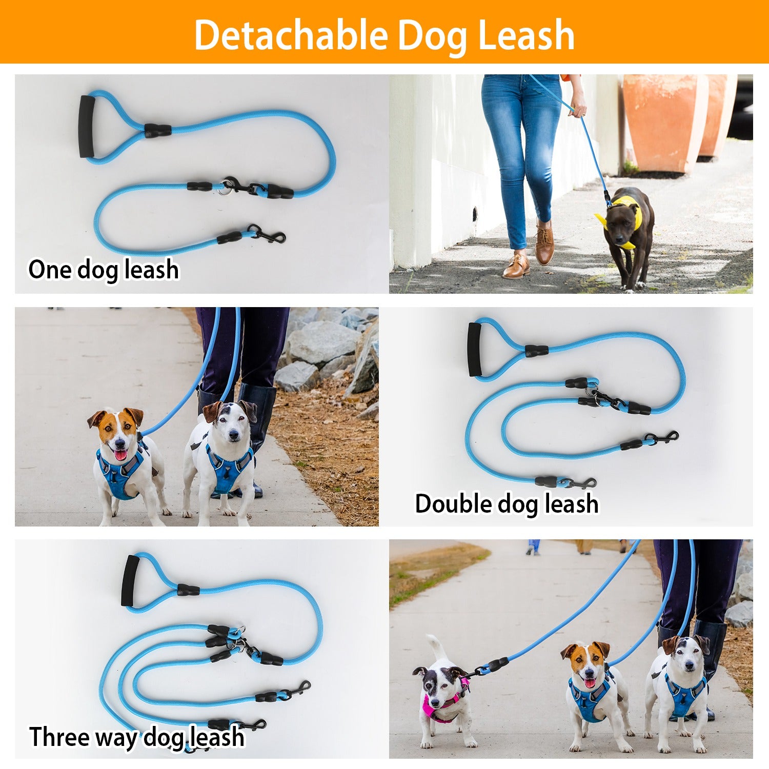 3 Dog Leash Traction Rope Walking Training Lead with Padded Handle Best Store To Get Cheap Online