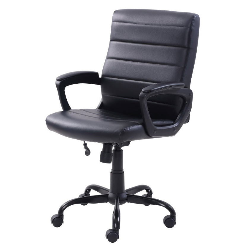 Mainstays Bonded Leather Mid-Back Manager's Office Chair Get To Buy For Sale