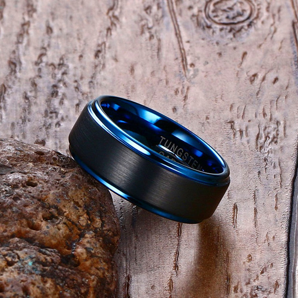 Men's Brushed Tungsten Carbide Ring Low Pice Cheap Online