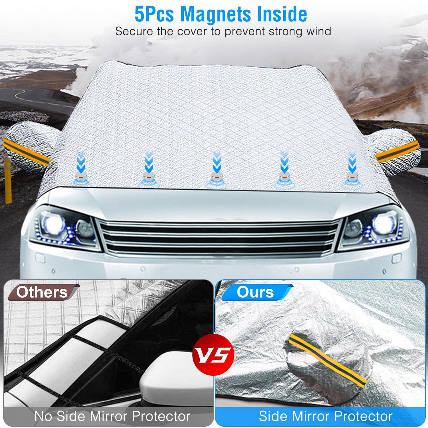 Car Windshield Snow Cover Windproof Magnetic Car Windscreen Cover Cheap Sale Explore