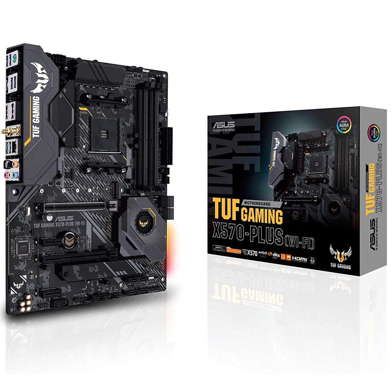 ASUS AM4 TUF Gaming X570-Plus Wi-Fi Zen 3 Ryzen 5000 and 3rd Gen Ryzen ATX Motherboard  (Refurbished) Outlet Cheap Quality