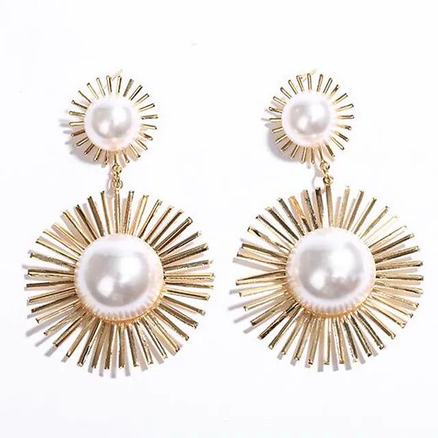 2-Pairs: Women's Imitation Pearl Alloy Earrings Visit Sale Online