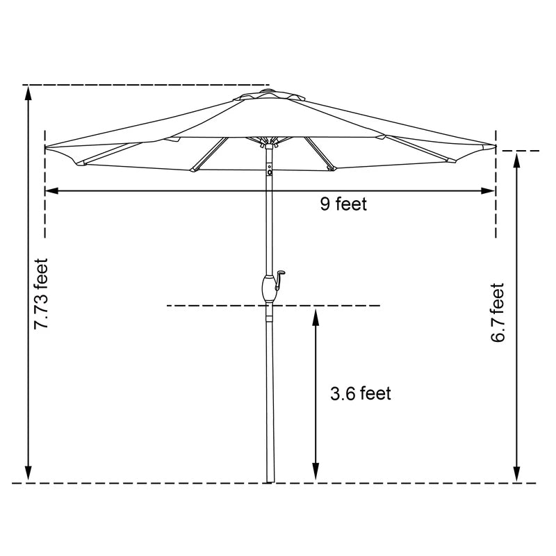 106.3-Inch Outdoor Patio Umbrella Best Wholesale