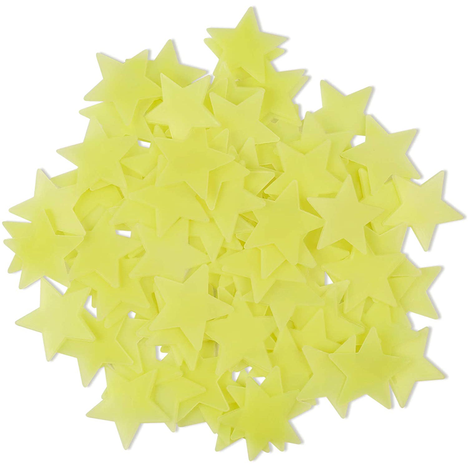 100-Pieces: Colorful Luminous Stars Plastic Wall Sticker Reliable Cheap Online