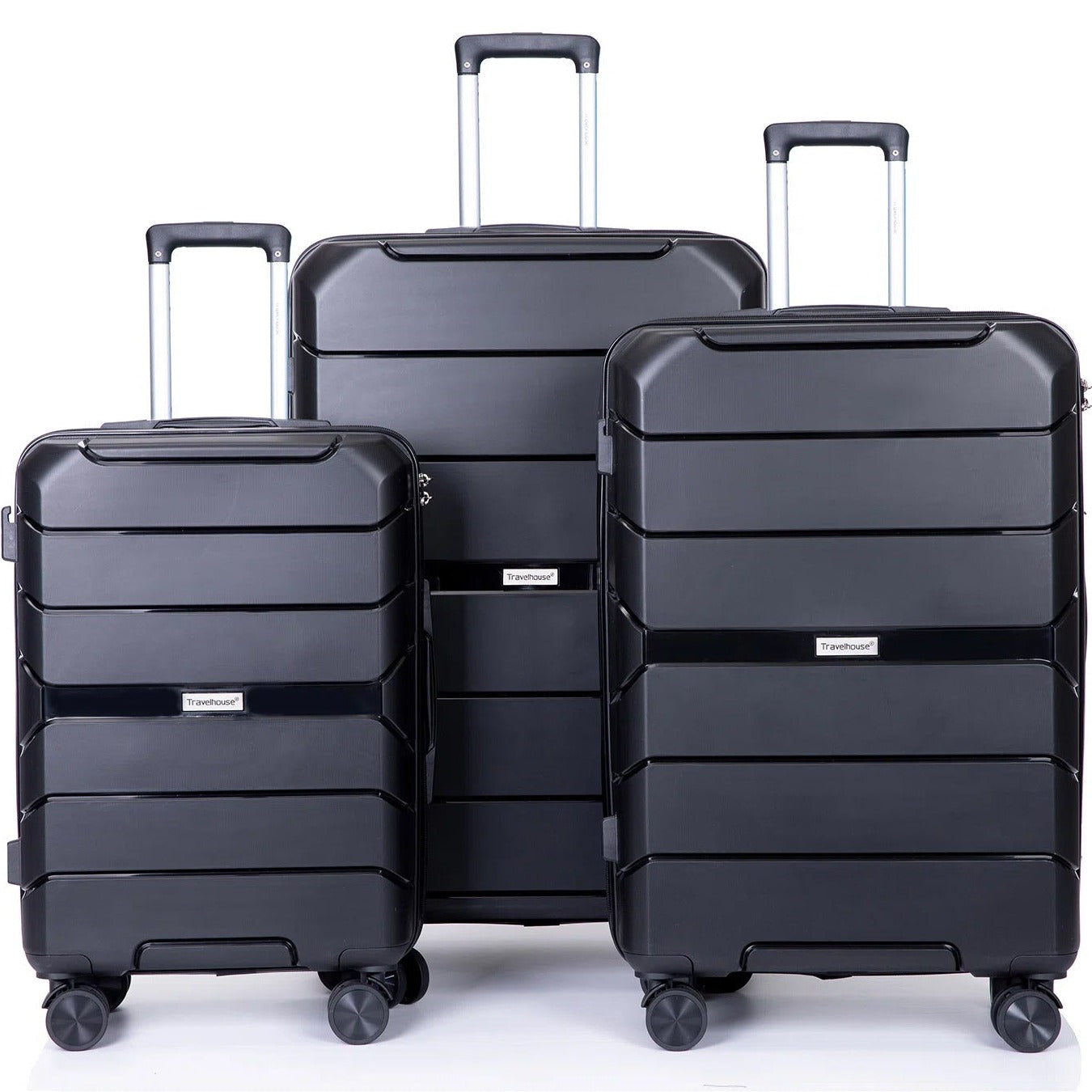 3-Pack: Lightweight Suitcases with TSA Lock 2025 Unisex For Sale