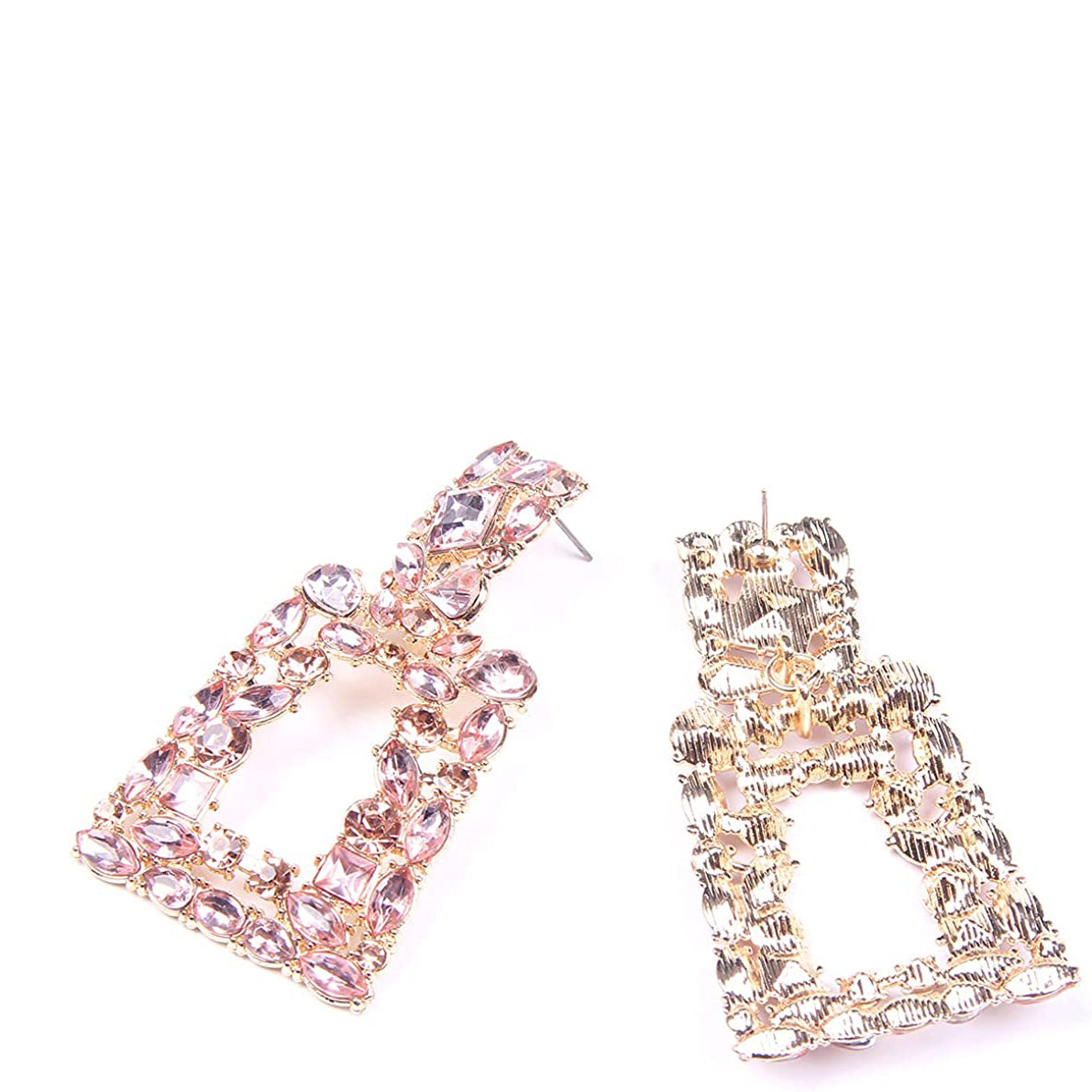 Women's Rhinestone Rectangle Drop Earrings Cheap Pice Store