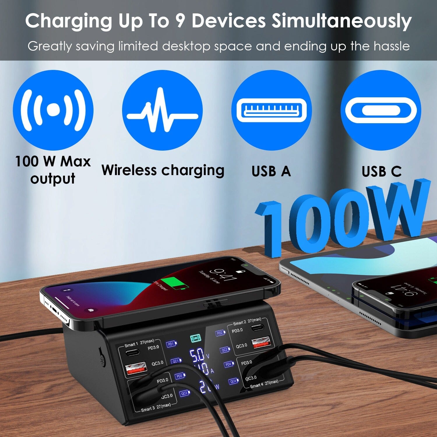 100W USB Charging Station 8-Port Charging Hub Discount Ebay