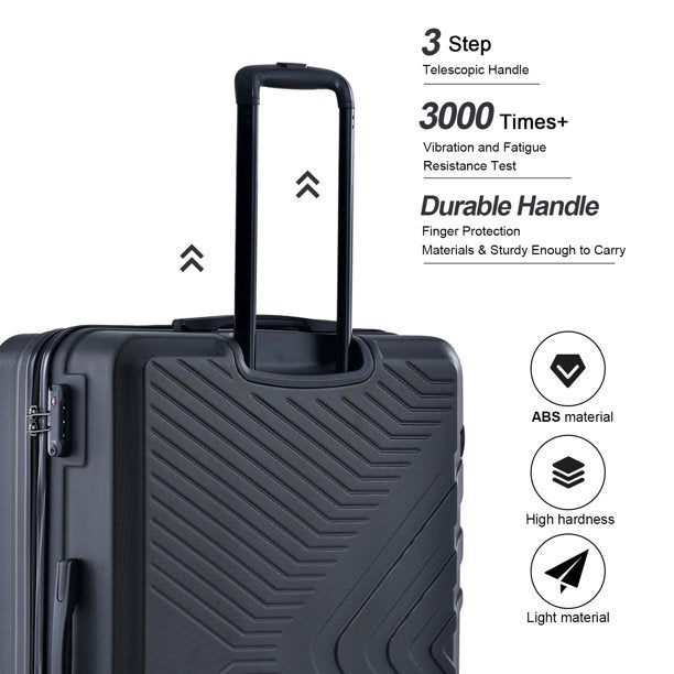 3-Piece Set: Hardshell Lightweight Suitcase with TSA Lock Spinner Wheels Free Shipping Clearance