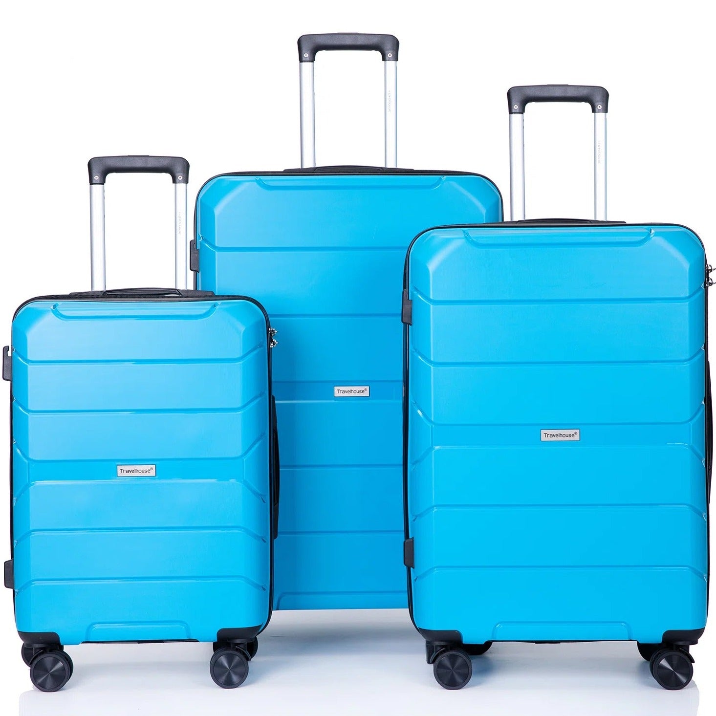 3-Pack: Lightweight Suitcases with TSA Lock 2025 Unisex For Sale