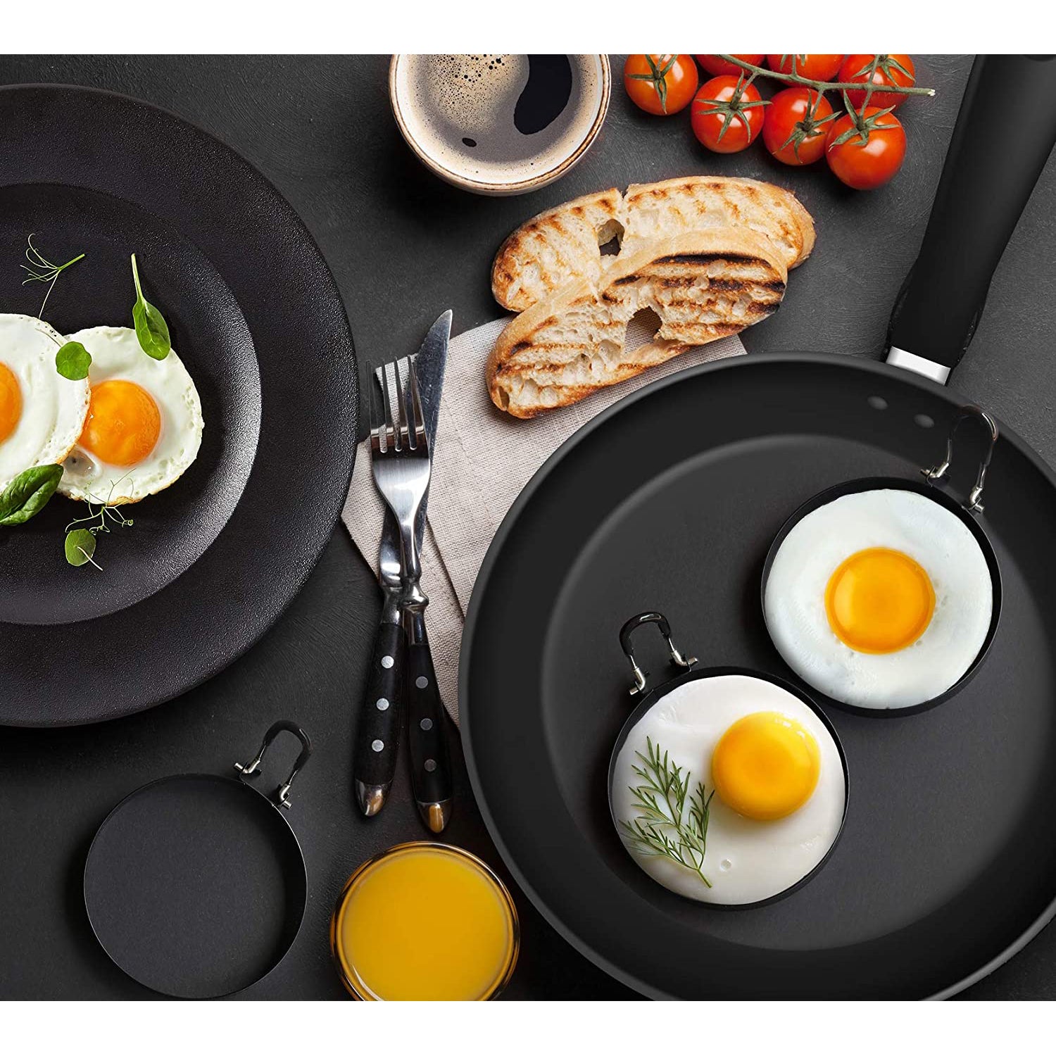 4-Pack: Stainless Steel Egg Cooking Ring 2025 Sale Online