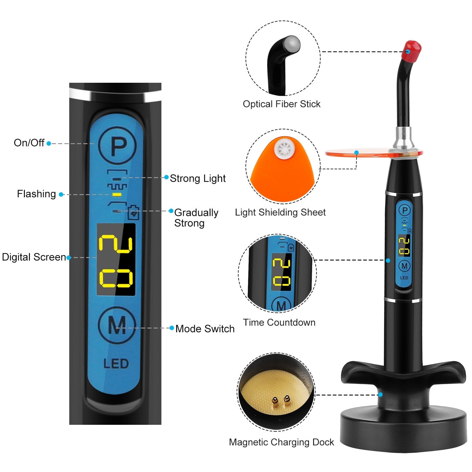 5W Cordless Dental LED Curing Light Cheap Sale Amazon