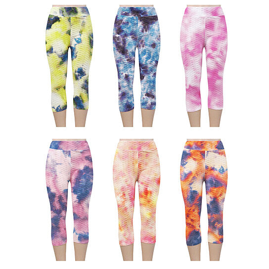 2-Pack: Women Butt Lifting Tie Dye Leggings Official Site Cheap Online