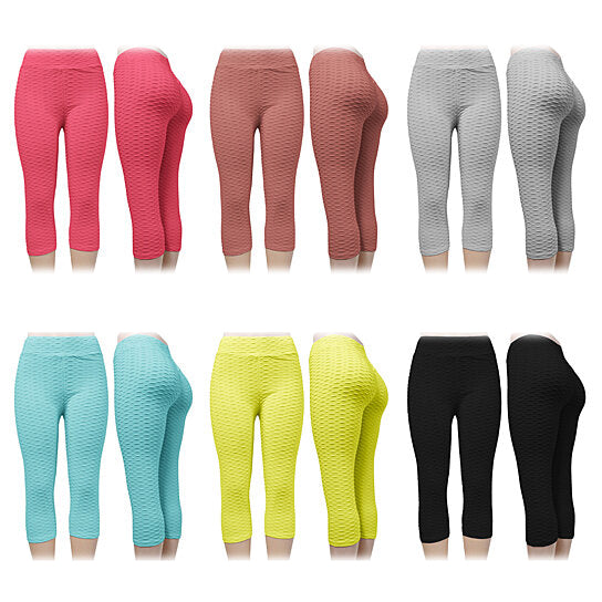 4-Pack: Women's High Waisted Anti Cellulite Solid Leggings Best Wholesale Sale Online