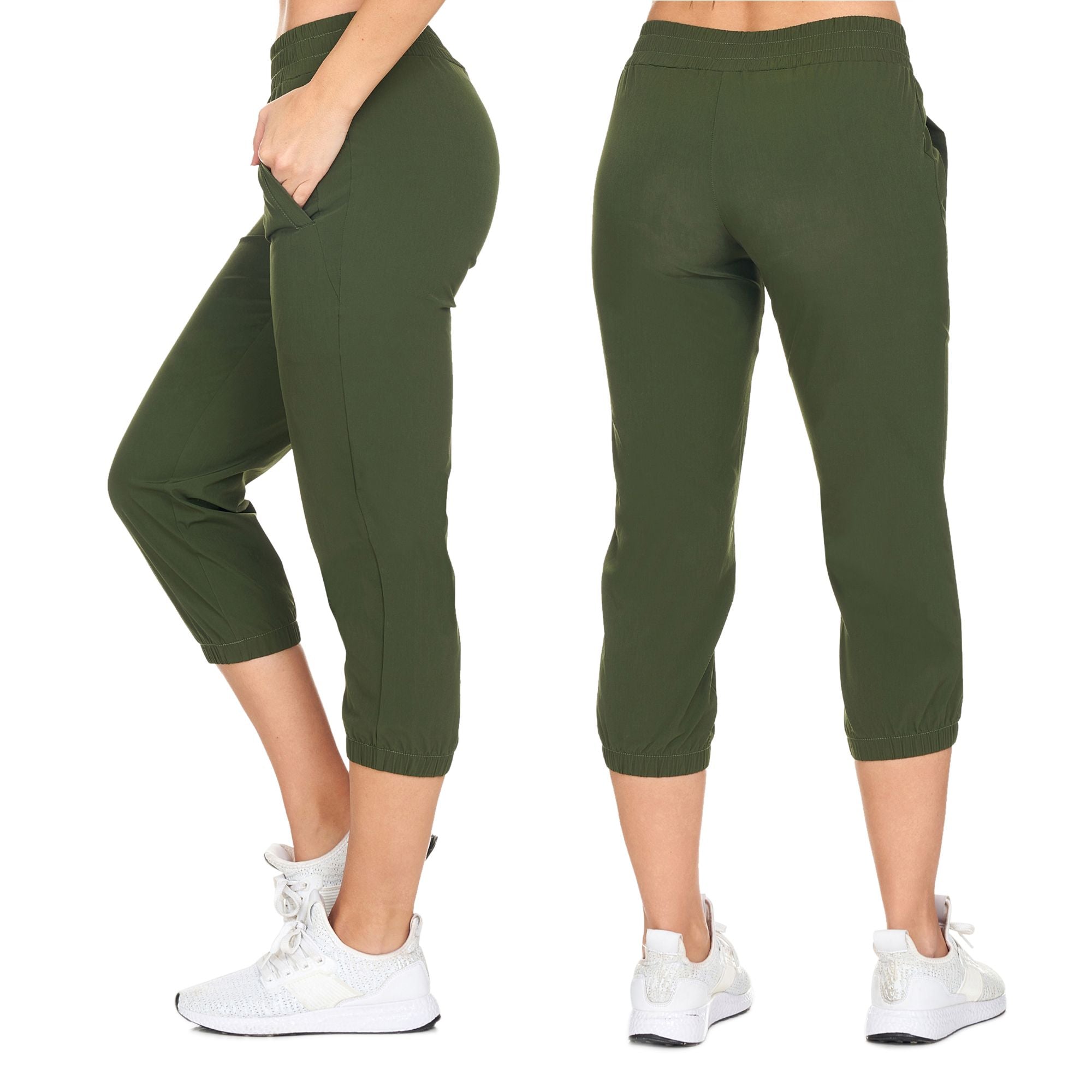 Women's Ultra Soft Woven Jogger Capri Pants With Pockets Really For Sale