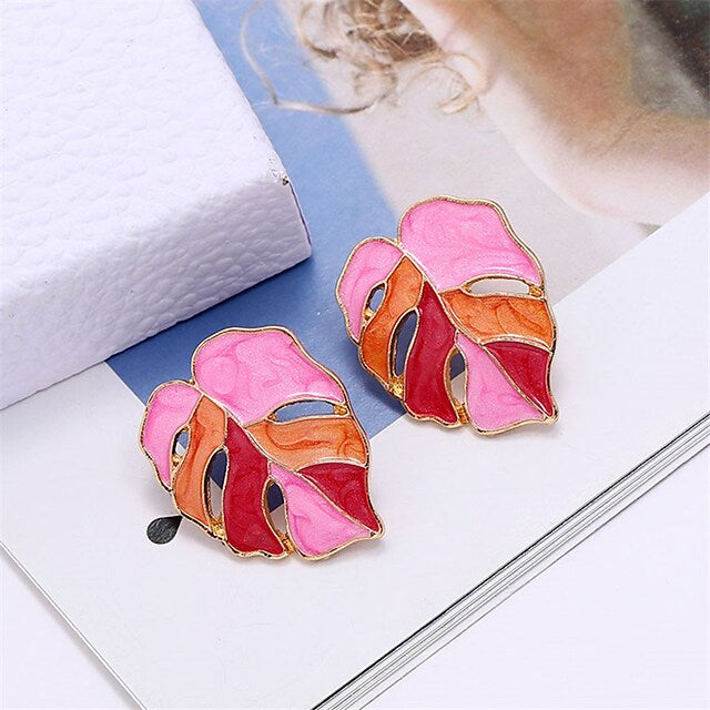 4-Pairs: Women's Vintage Leaf Fashion Earrings Cheap New Styles