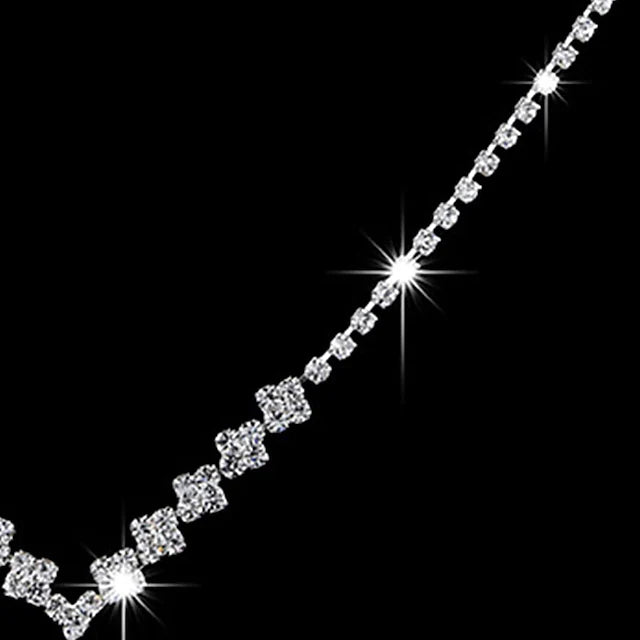 3-Piece: Women's Diamond Necklace Earrings Set Sale 2025 Unisex