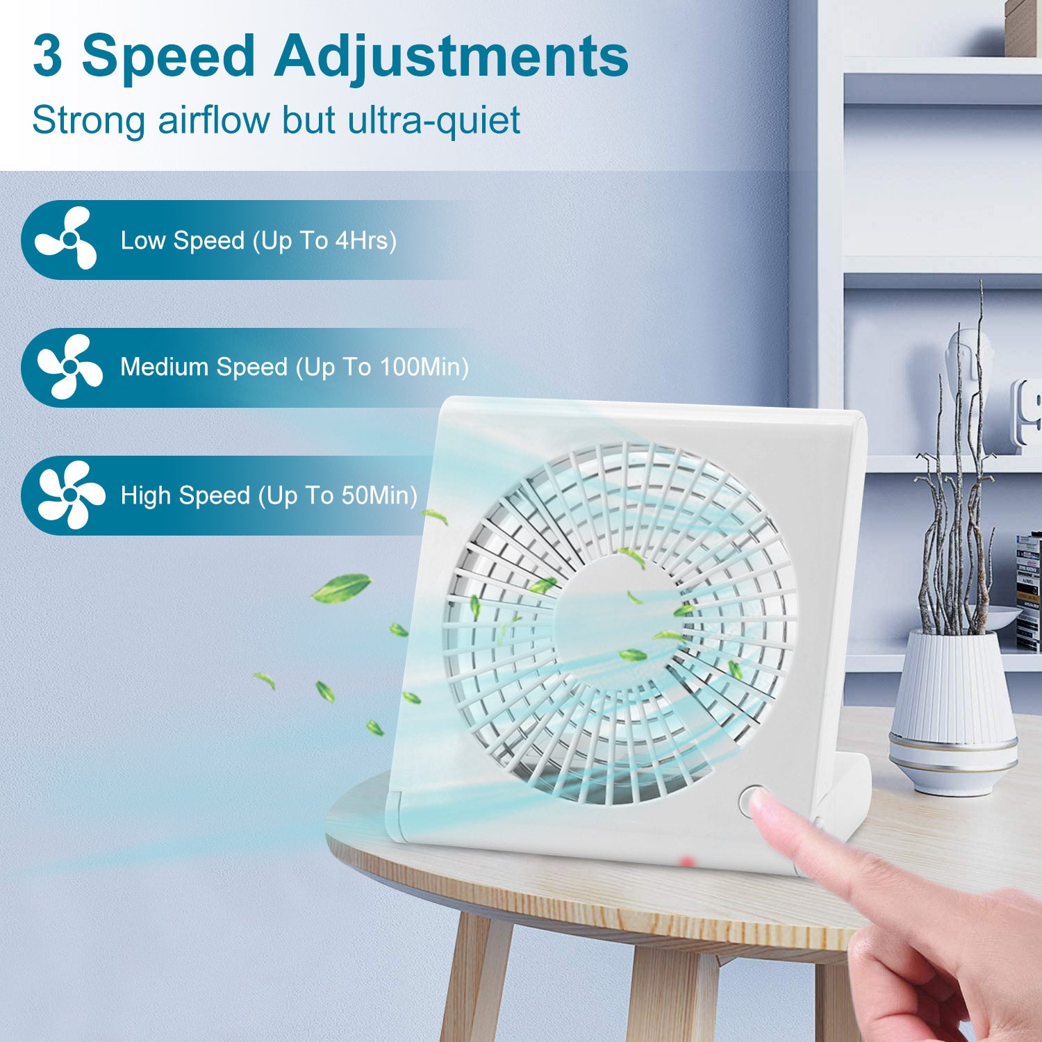 Mini Electric Desk Fan USB Rechargeable Clearance Fashionable