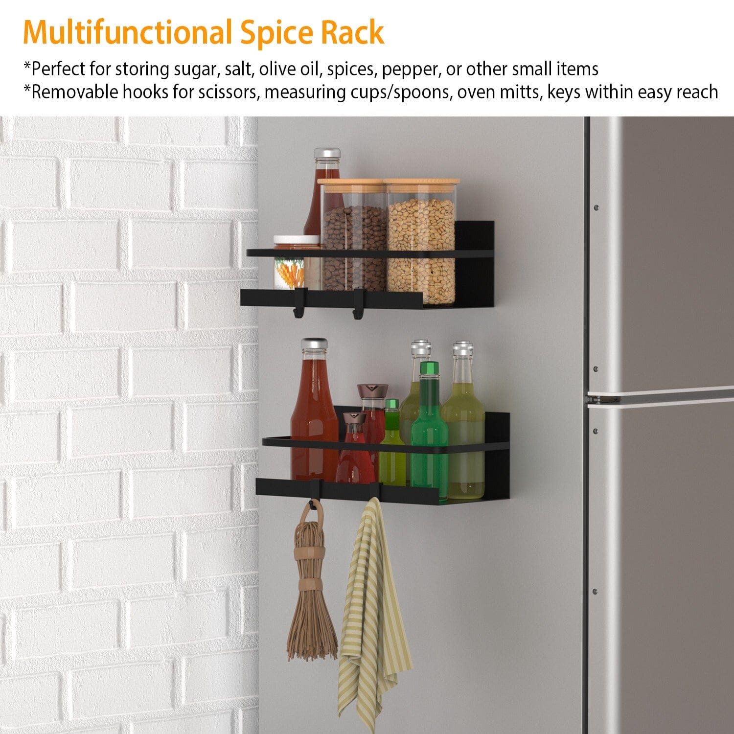 2-Pack: Magnetic Spice Holder Rack Organizer Free Shipping For Cheap