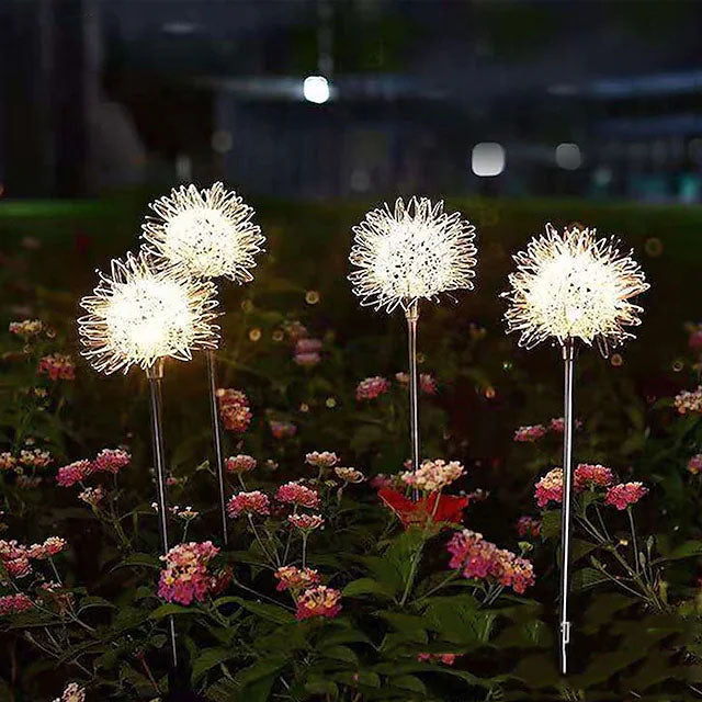 2-Pack: Outdoor Solar Dandelion Lawn Lights 100% Original Sale Online