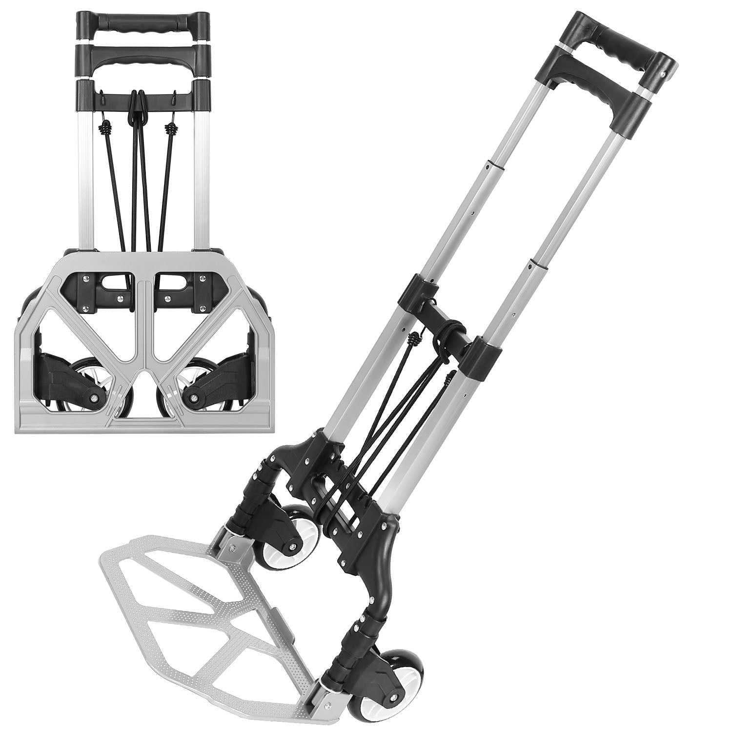 Folding Luggage Cart With Elastic Rope Sale Free Shipping