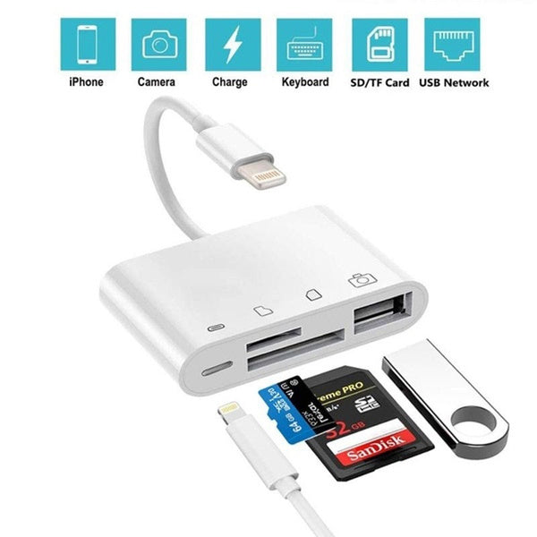 4-in-1 SD/TF Card Reader USB 2.0 Female OTG Adapter Cable Discount Outlet Store