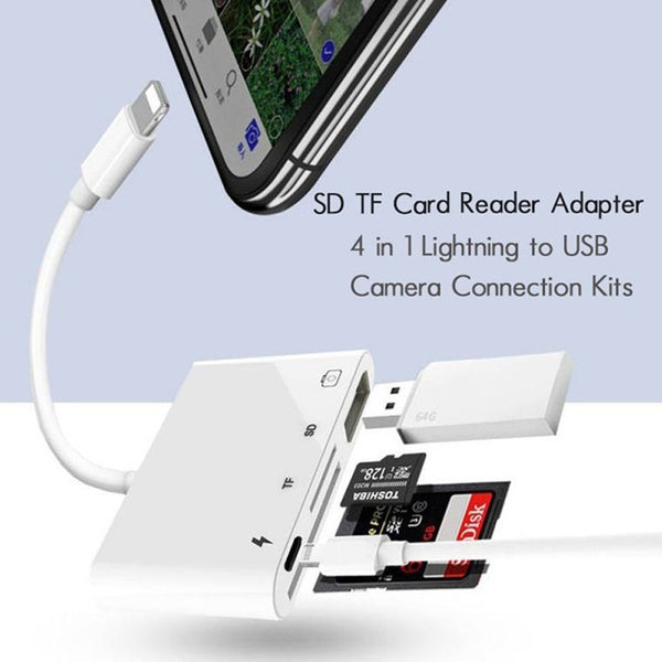 4-in-1 SD/TF Card Reader USB 2.0 Female OTG Adapter Cable Discount Outlet Store