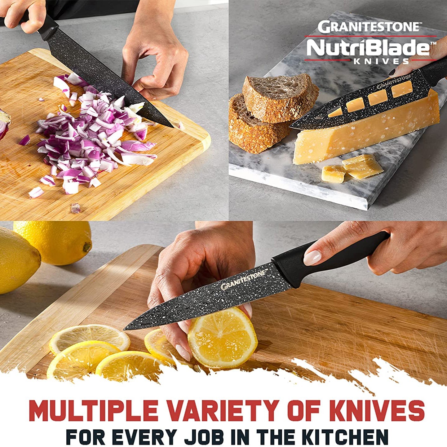 6-Piece: Nutriblade Knife Set by Granitestone For Sale 2025