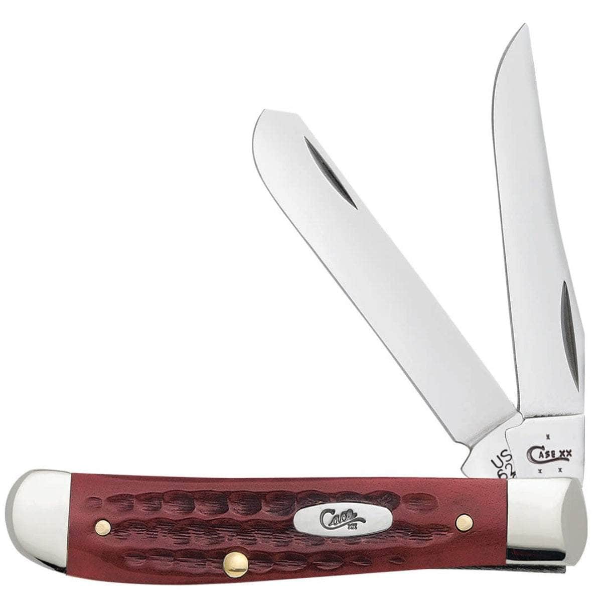 Case Mini Trapper, 3.50 Corn Cob Jig Old Red Bone Handle (6207 SS) - 00784 Outlet Low Pice Fee Shipping