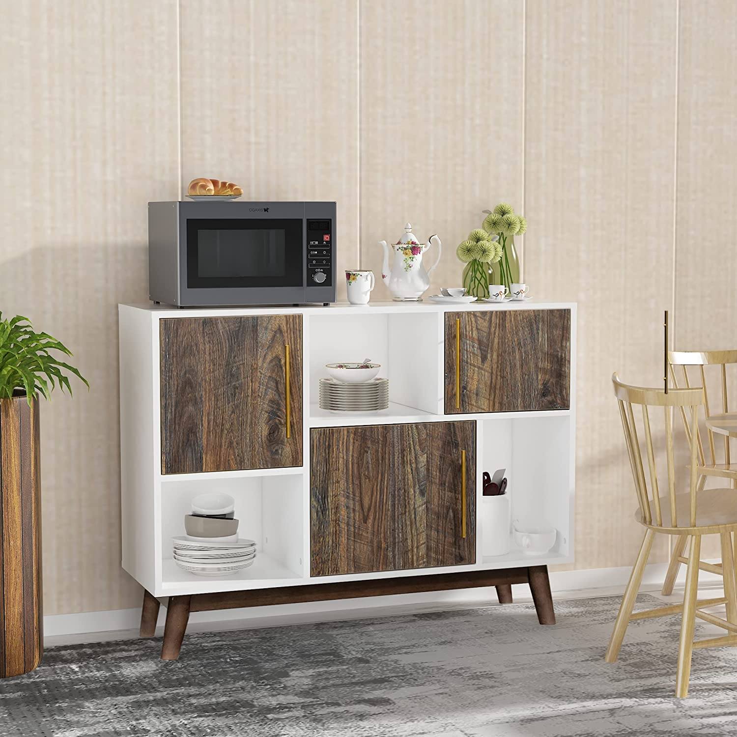 Multifunctional Storage Cabinet Modern Buffet or Kitchen Sideboard Cheap Sale Footlocker Finishline