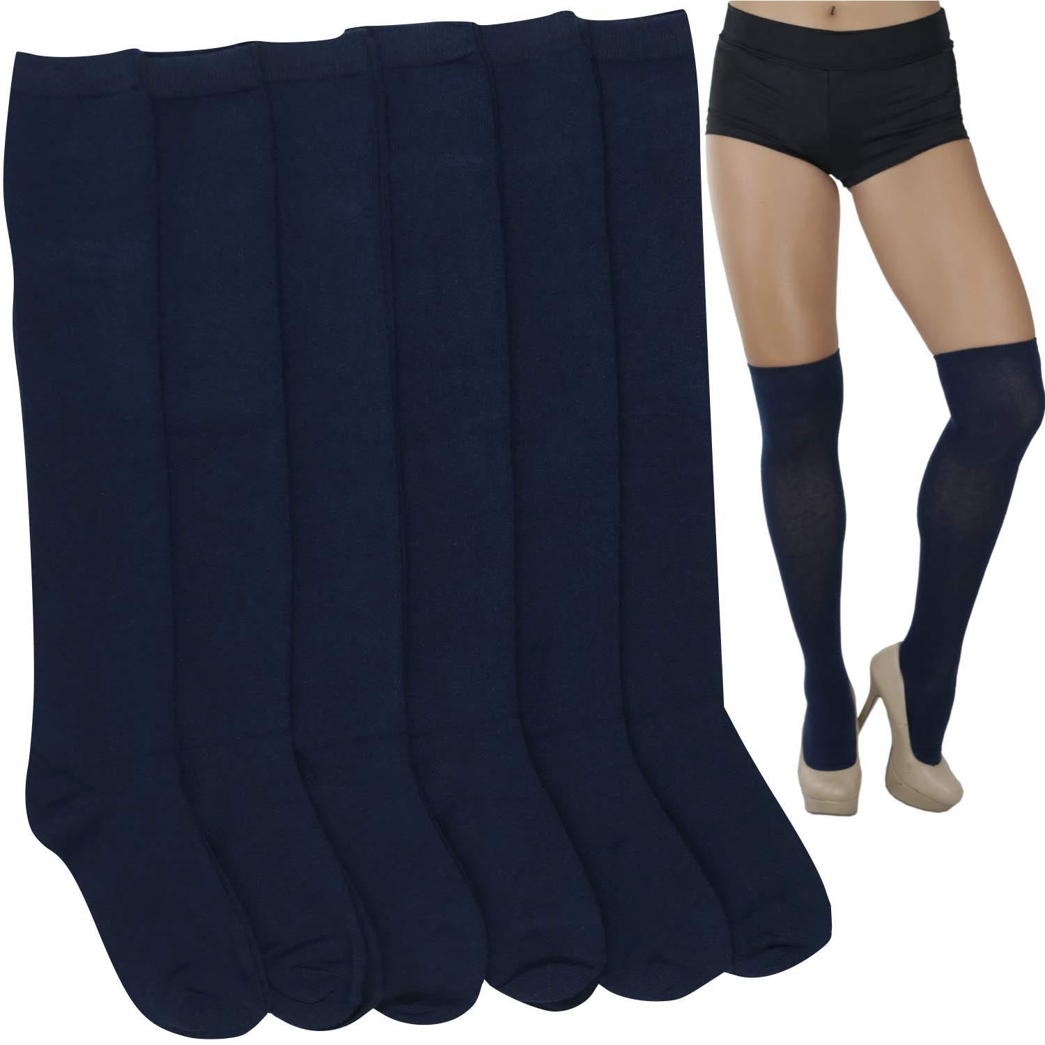 6-Pack: ToBeInStyle Classic Cotton Blend Uniform Knee-High Socks View Cheap Online