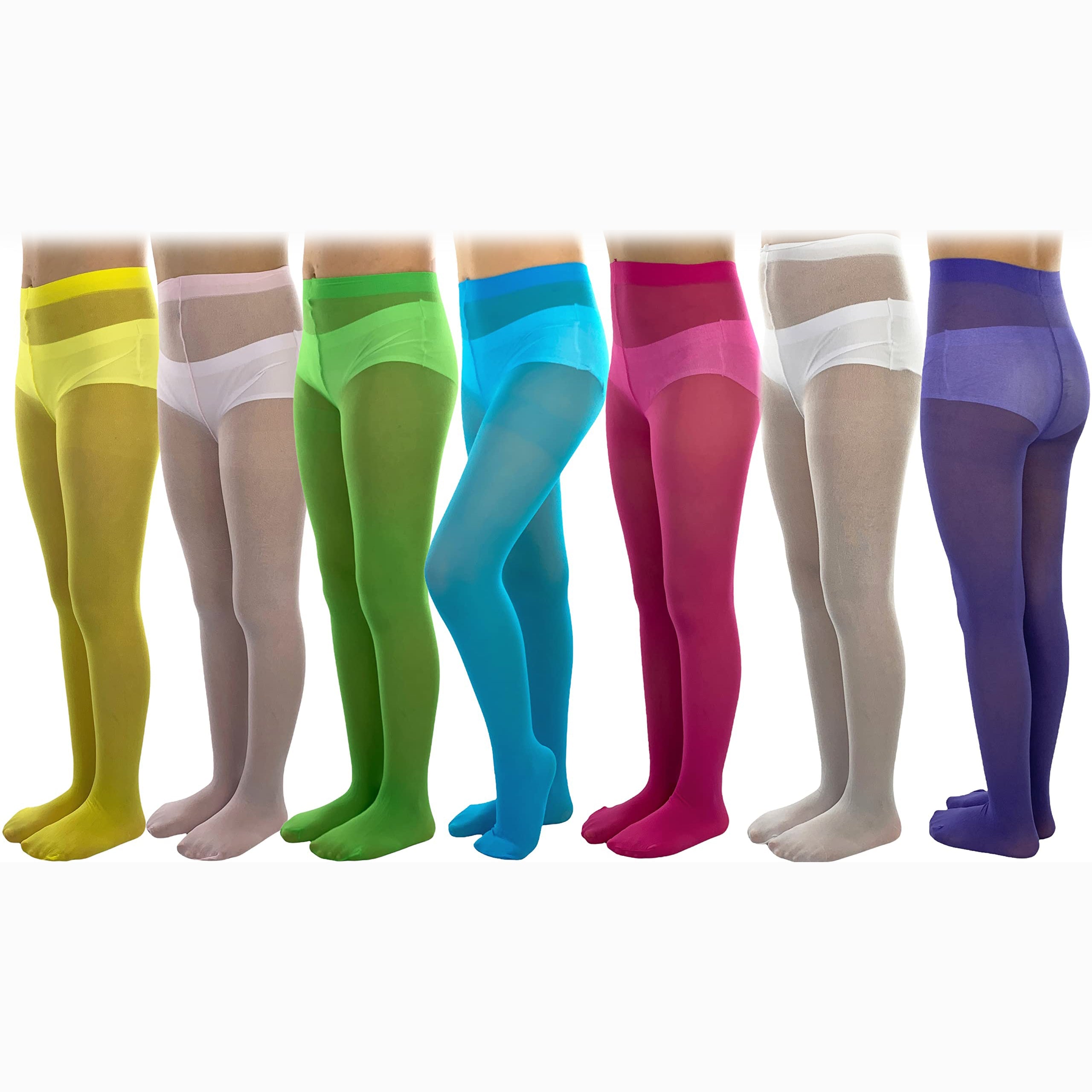 6-Pack: ToBeInStyle Girls Opaque Nylon Pantyhose Tights Solid Color Sale Finishline