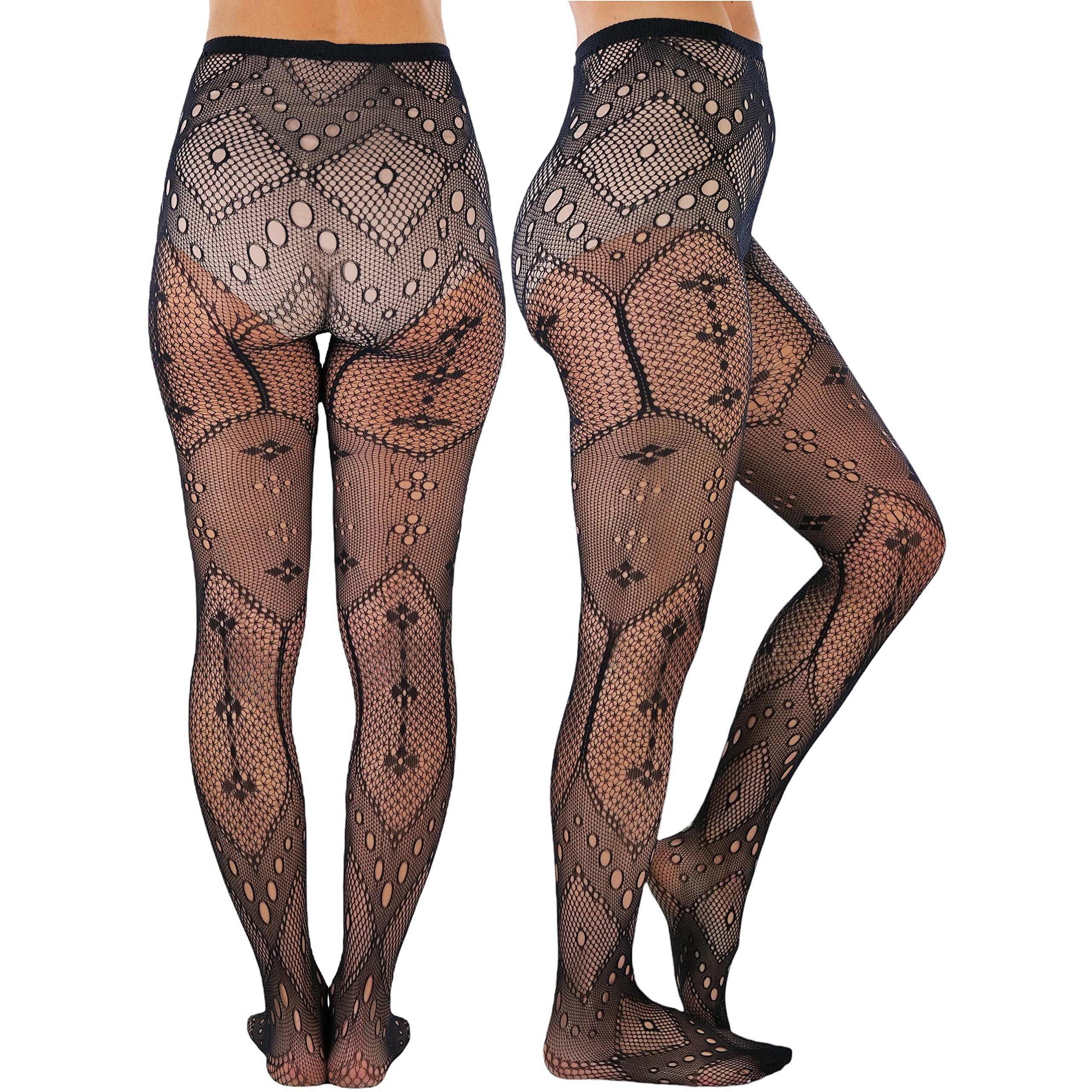 6-Pack: ToBeInStyle Women's Patterned Fishnet Pantyhose With Paypal Low Pice