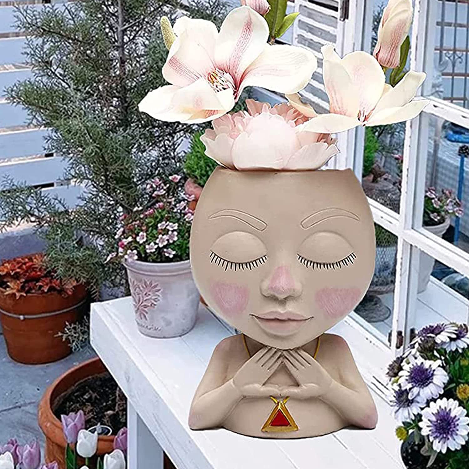 Face Flower Pot Head Vase for Indoor Plant Decoration Sale Tumblr