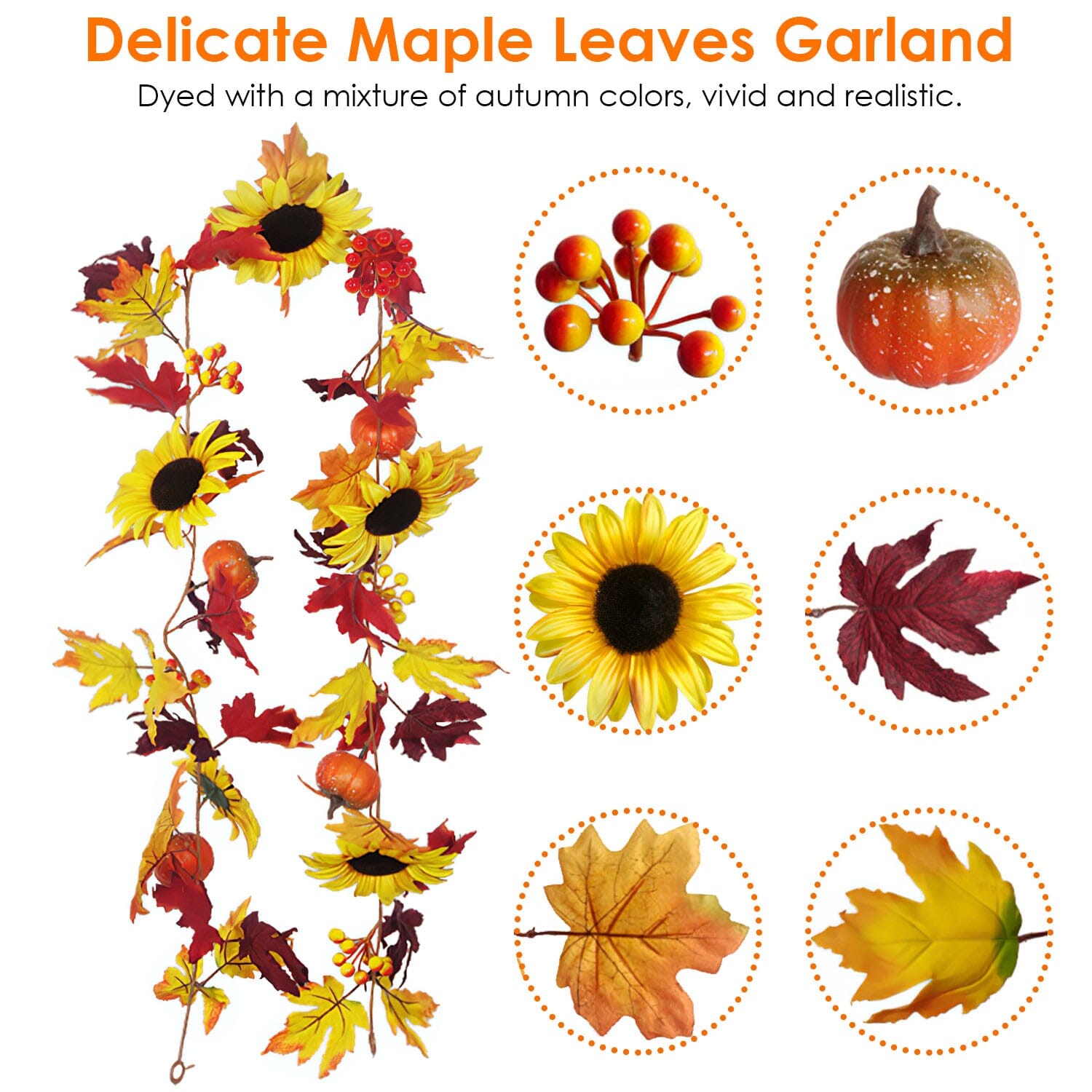 5.6ft Artificial Maple Leaf Garland Hanging Plant Vine Discount 2025 New