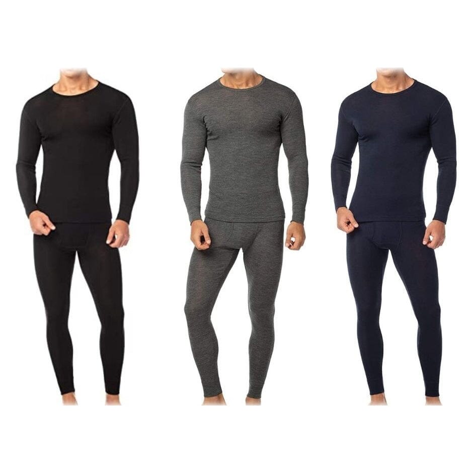 4-Piece: Men's Cotton Fleece Thermal Sets Clearance Low Shipping