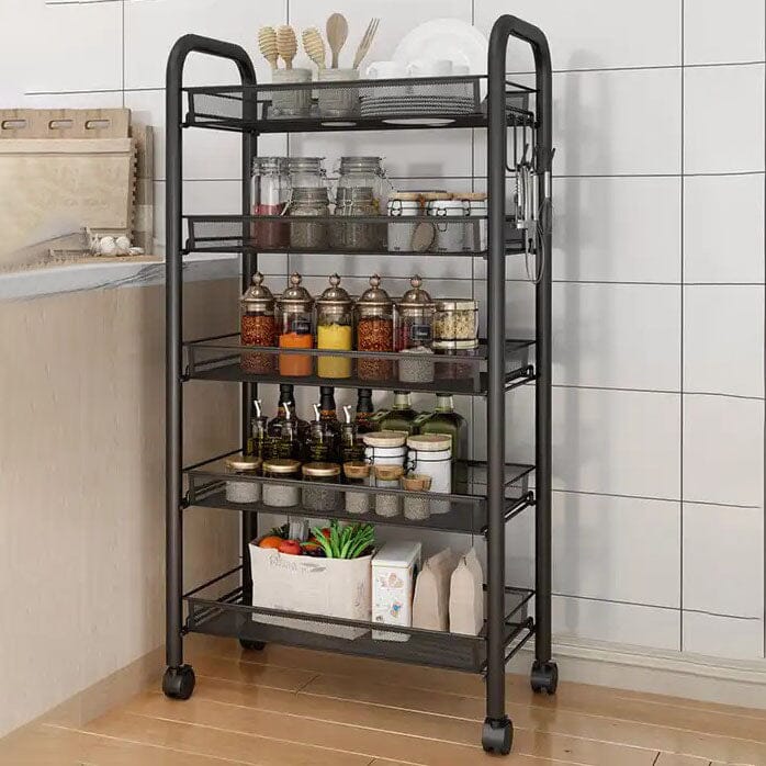 Kitchen Food Spice Cutlery Organizer Wheeled Storage Rack Shop For Sale