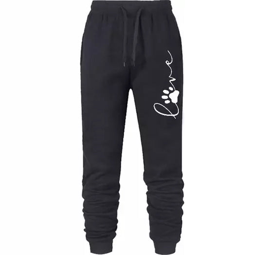 Leo Rosi Women's Love Dog Paw Print Joggers Outlet Buy