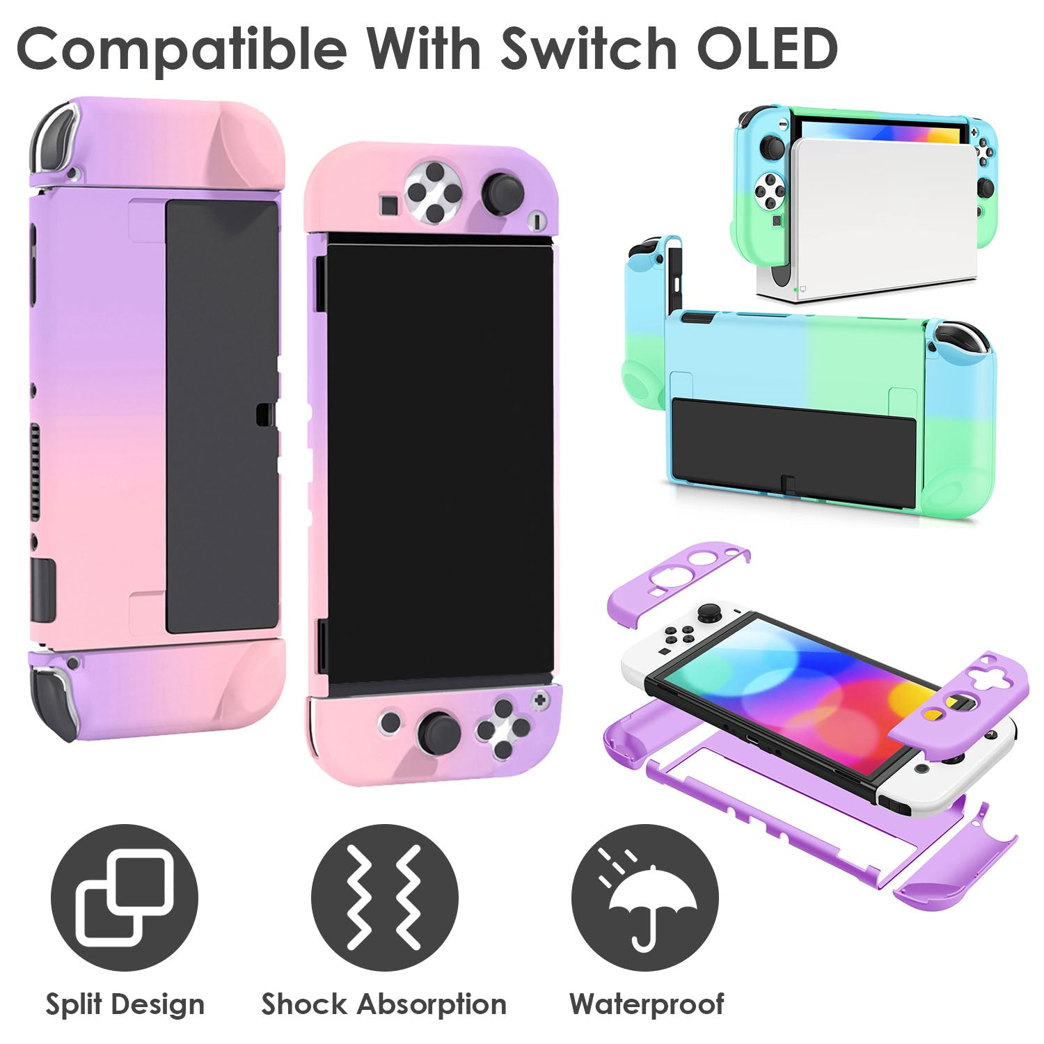 Protective Shell Cover Hard Dockable Case Fit for Nintendo Switch OLED 100% Original Cheap Pice