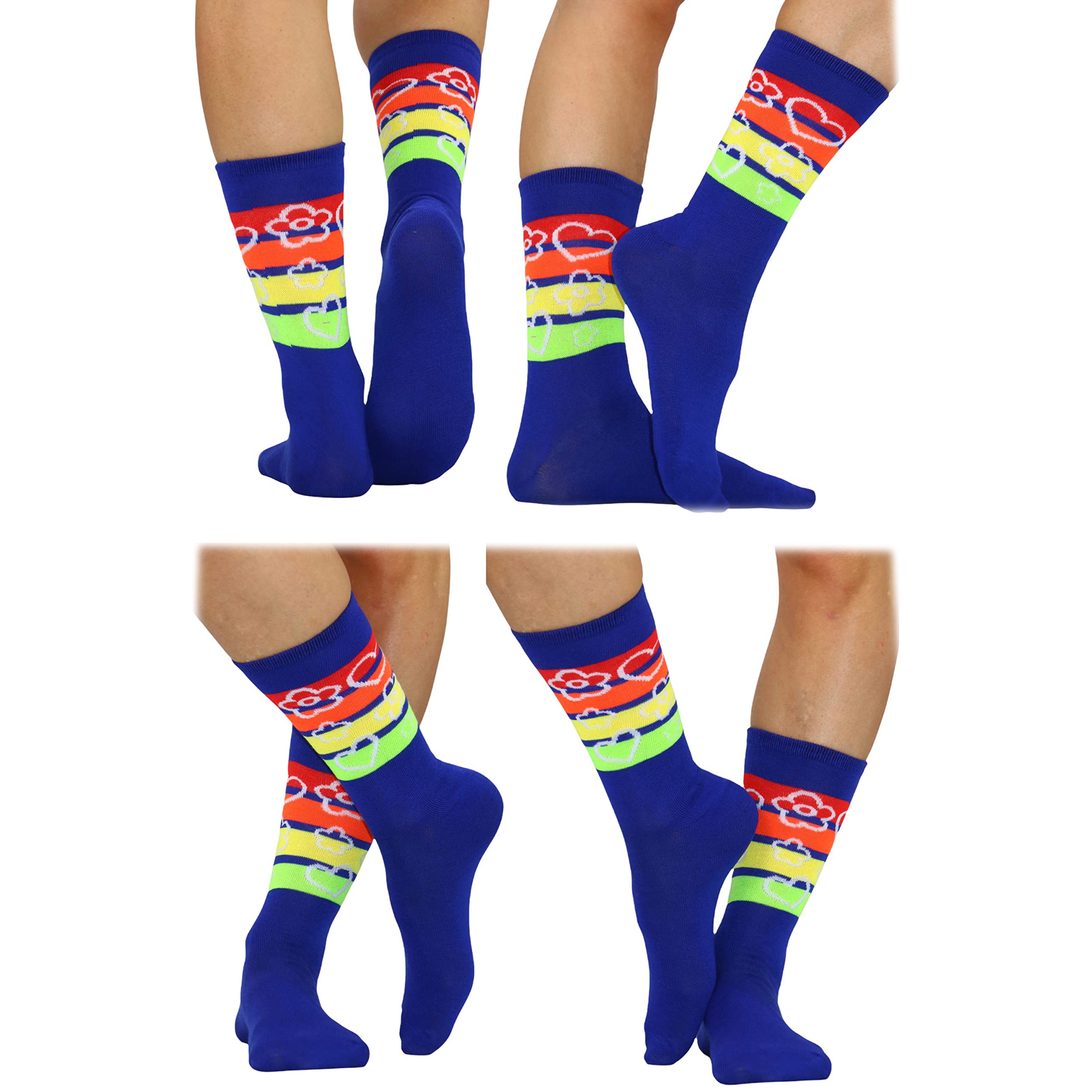 6-Pack: ToBeInStyle Women's Fashion Printed Crew Socks Online For Sale