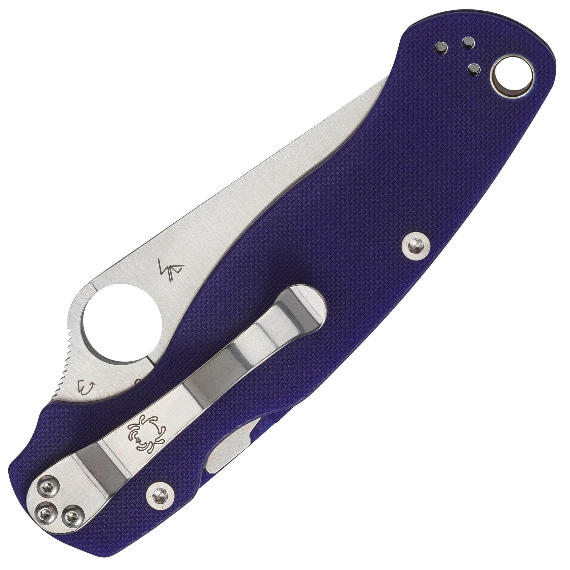 Spyderco Paramilitary 2, 3.4 S110V Blade, Blue/Purple G10 Handle - C81GPDBL2 Sale Browse