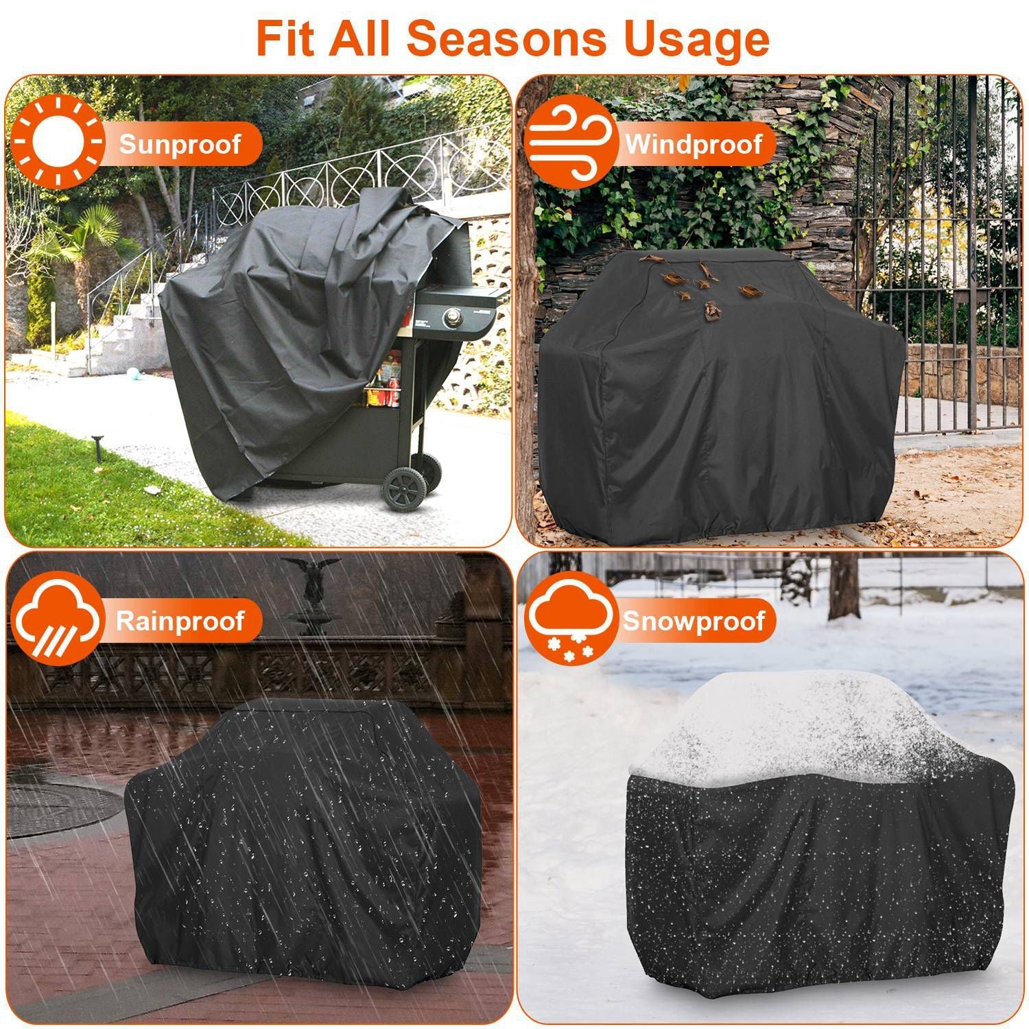 Water-Resistant Heavy Duty BBQ Grill Cover Cheap Sale Geniue Stockist