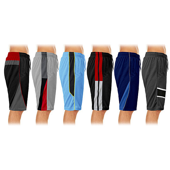 2-Pack: Men's Active Moisture-Wicking Mesh Performance Shorts Visa Payment