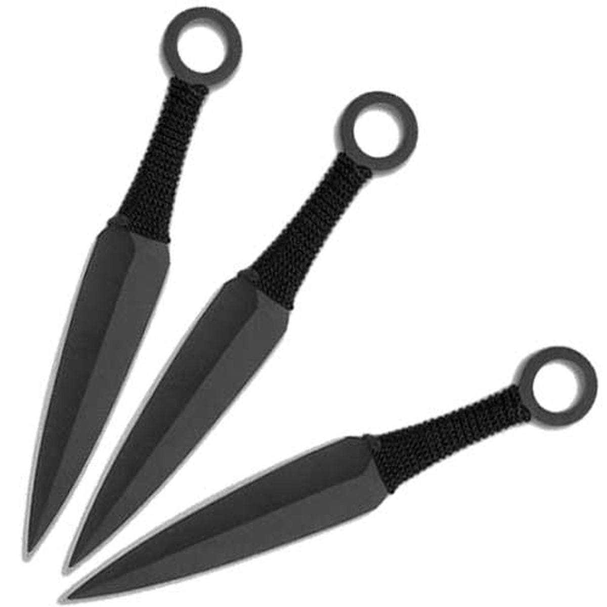 Ninja 3-Piece Throwing Knife Set, 9 Black Throwers, Sheath - TK086BK-3 Where To Buy