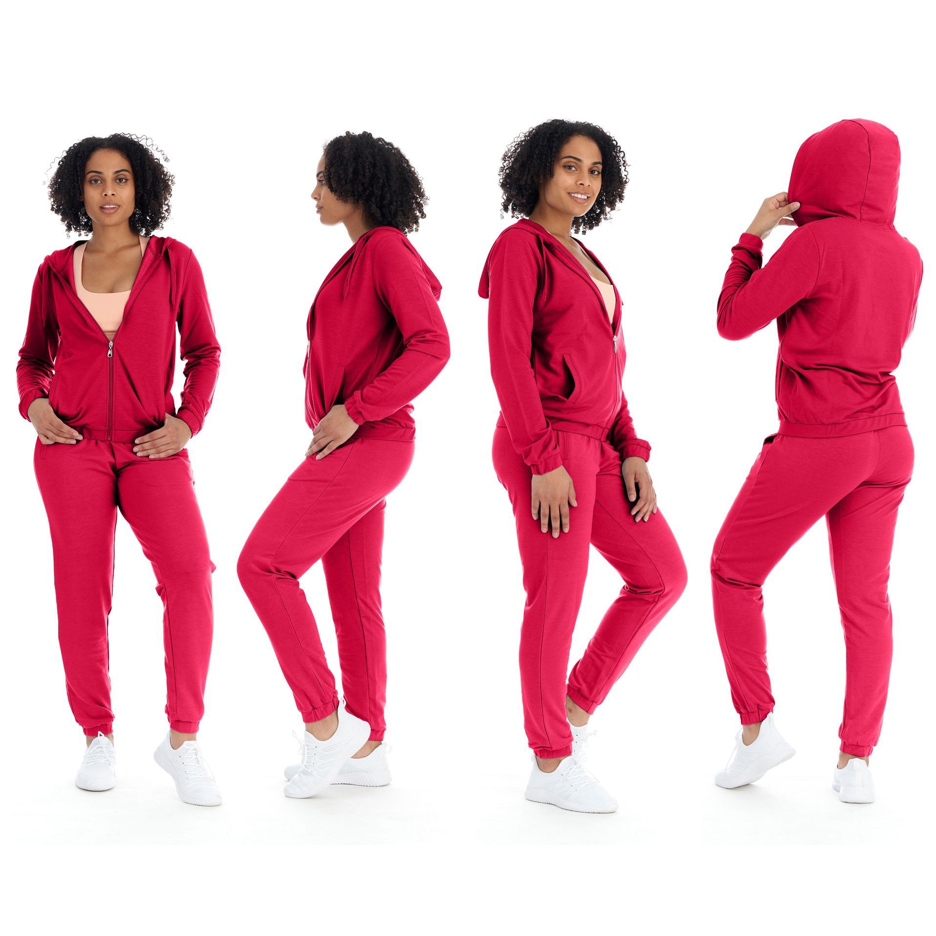 2-Piece: Women's Athleisure Fleece Jogger Sweatpants and Hoodie with Pocket Set Buy Cheap Hot Sale