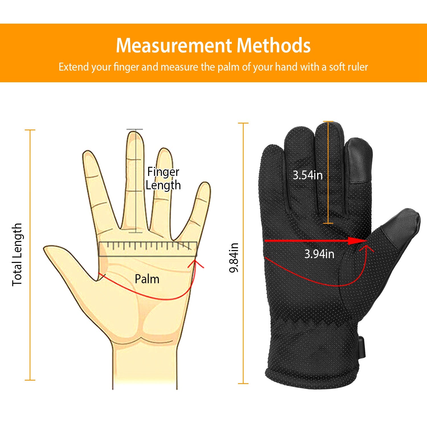 Electric Heated Touchscreen Thermal Gloves Leather USB Plug Cost For Sale